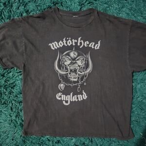 Vintage Motörhead England Snaggletooth Band Tee Faded Black Heavy Metal